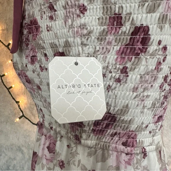 NWT Altar'd State Pink Floral Dress - Picture 16 of 16